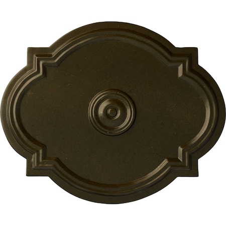 Ekena Millwork Waltz Ceiling Medallion (Fits Canopies up to 4 1/2"), 21 1/4"W x 17 3/8"H x 1"P, Green Gold CM21WAGGS